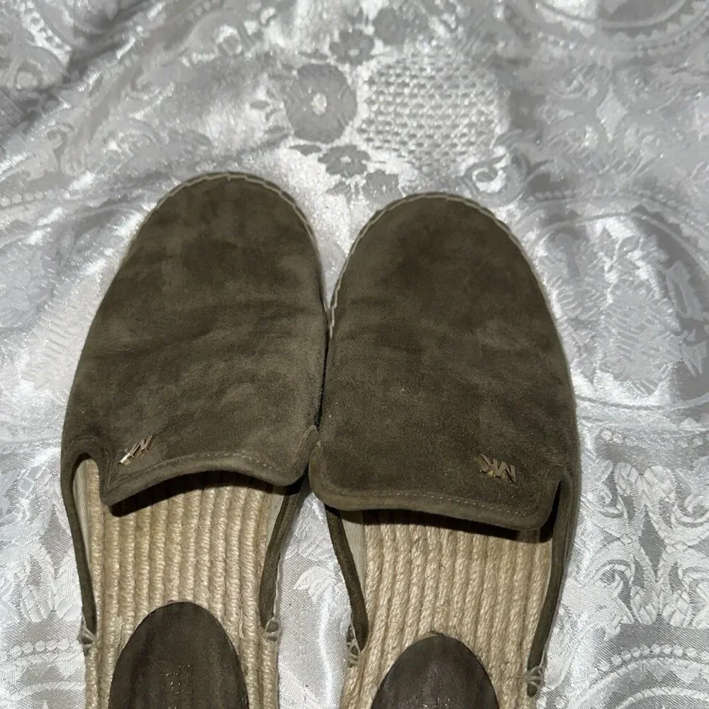 Michael Michael Kors Mule Slip On Slide Espadrille Olive Green  Size: 6.5